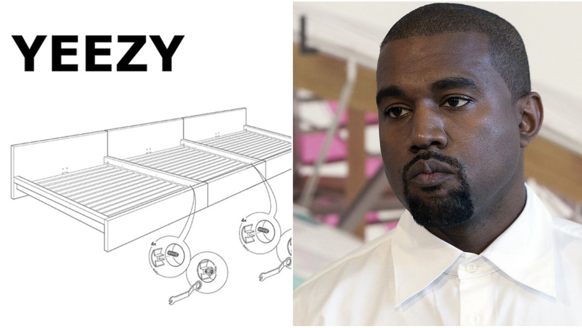 Ikea lade upp en bild på en säng inspirerad av Kanye West. 