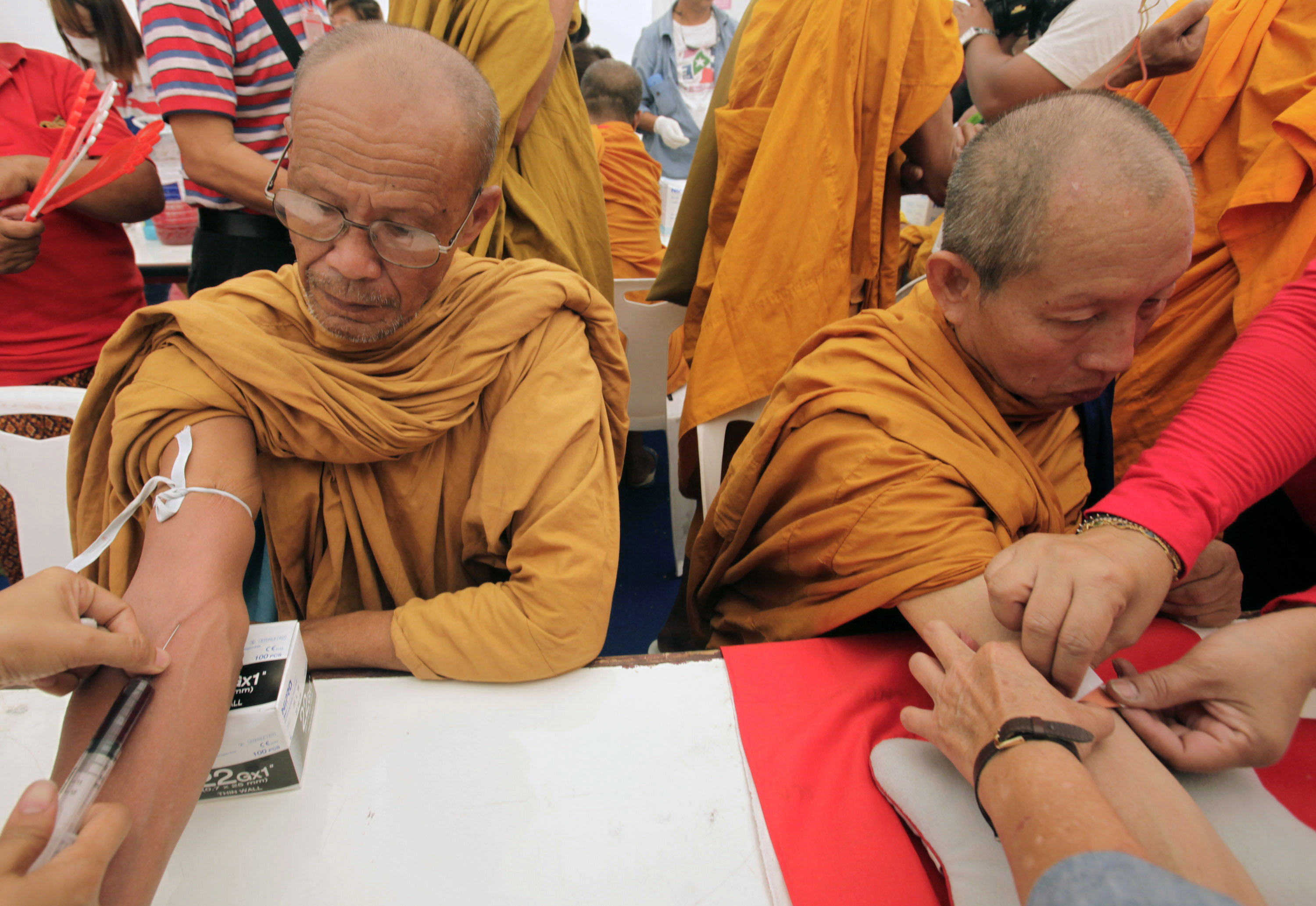 Thailand, Demonstration, Protester, Rödskjortor
