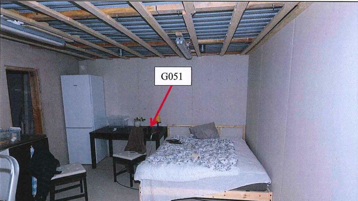 "Sovrummet" i bunkern.