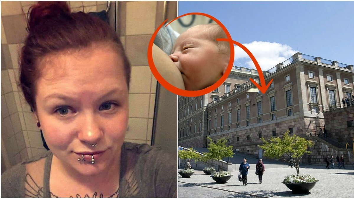 Nathalie var på Stockholms slott med sin sambos systrar och mamma och tio månader gamla dotter. Bilden på barnet är en genrebild.