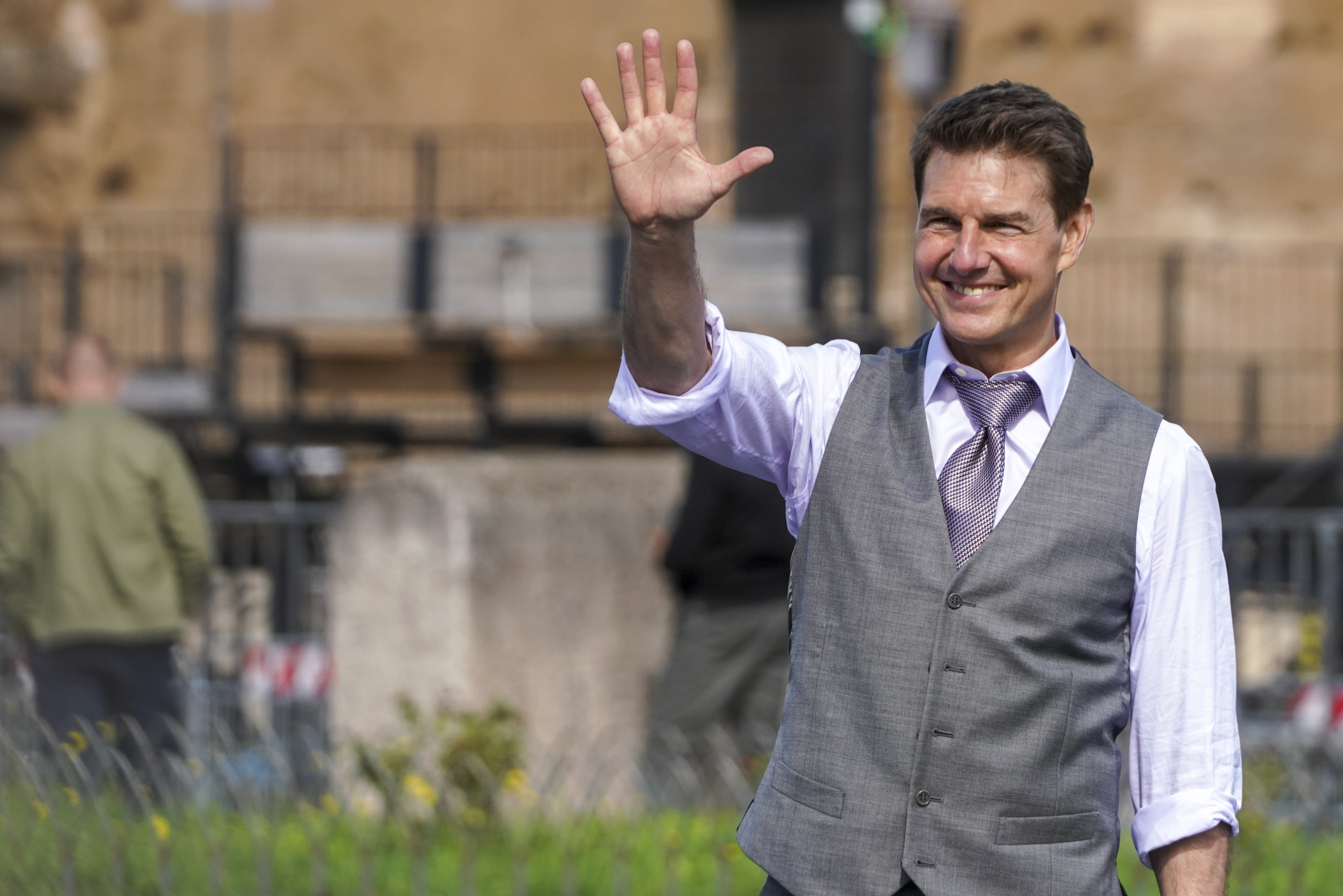 Tom Cruise på inspelningen av Tom Cruise på inspelningen av