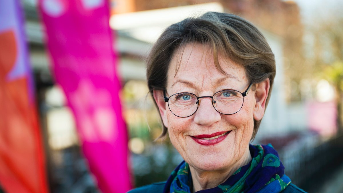 Feministiskt initiativs partiledare Gudrun Schyman