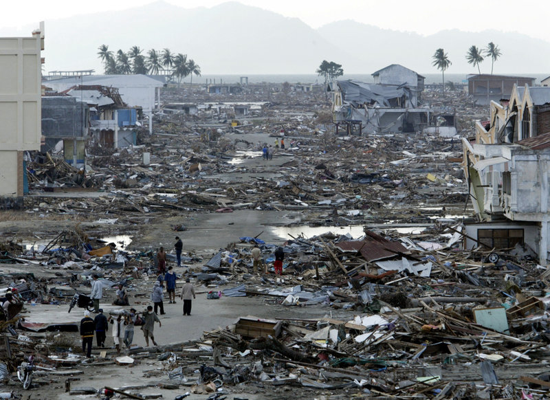 Aceh-provinsen den 31 december 2004 efter tsunamivågorna ebbat ut.
