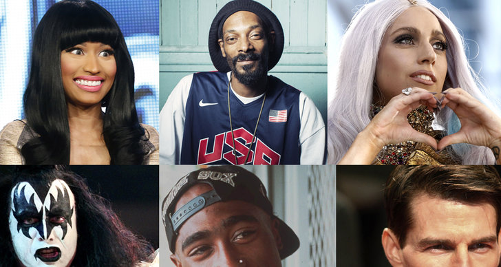 Nicki Minaj, Lady Gaga, Tupac Shakur, Riktiga namn, Namn