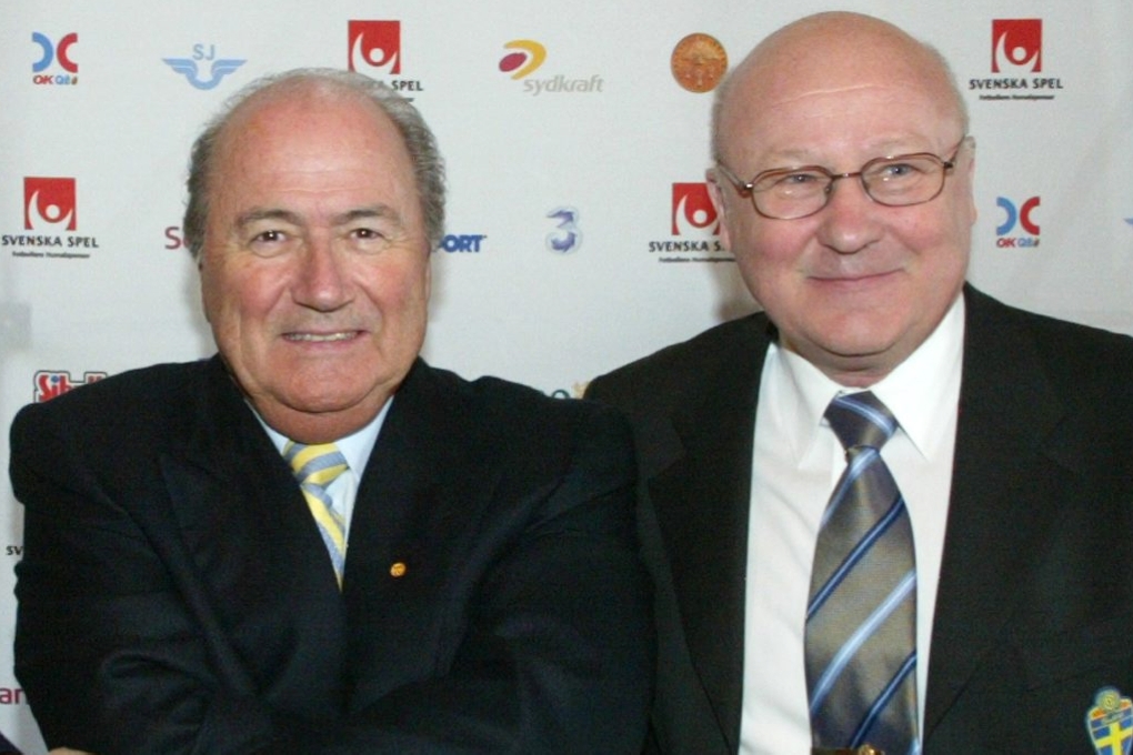 Sepp Blatter tillsammans med Lars-Åke Lagrell.