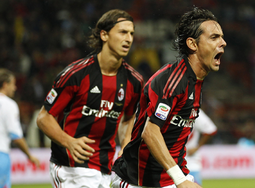 Så glad blev ”Pippo” Inzaghi för sitt mål.