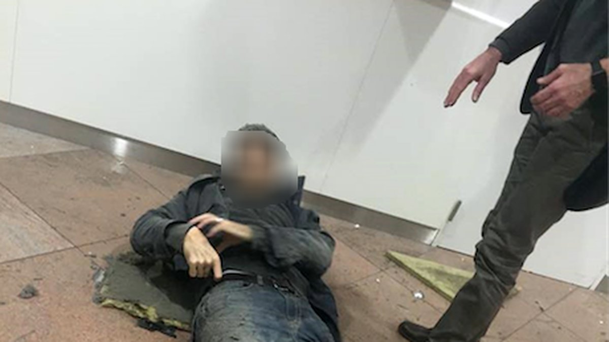 En man skadad vid flygplatsen.