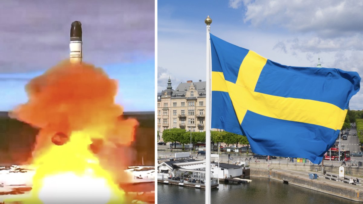 Satan 2 och svenska flaggan.