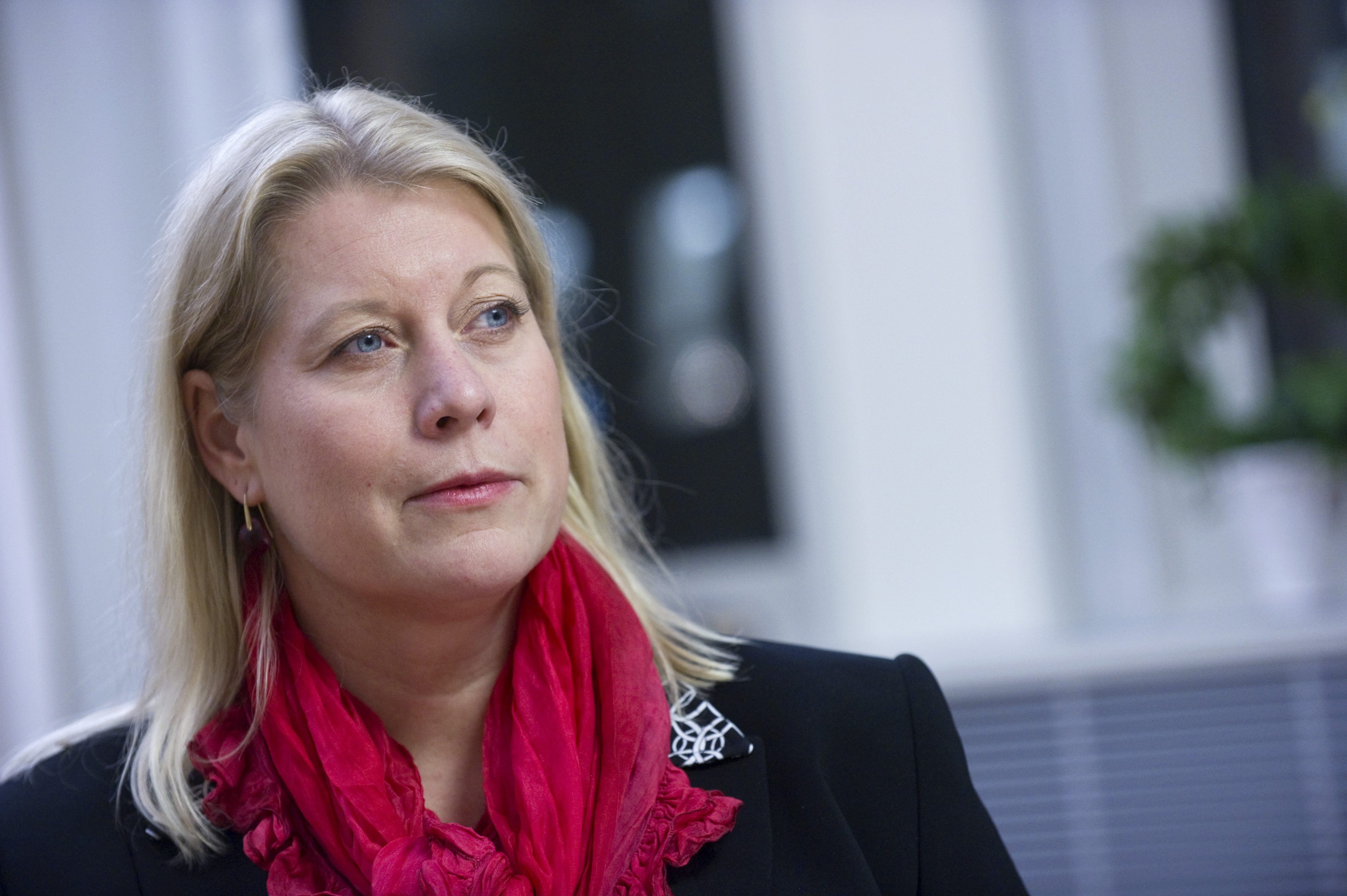 Infrastrukturminister Catharina Elmsäter-Svärd tar över försvarspolitiken tills vidare.