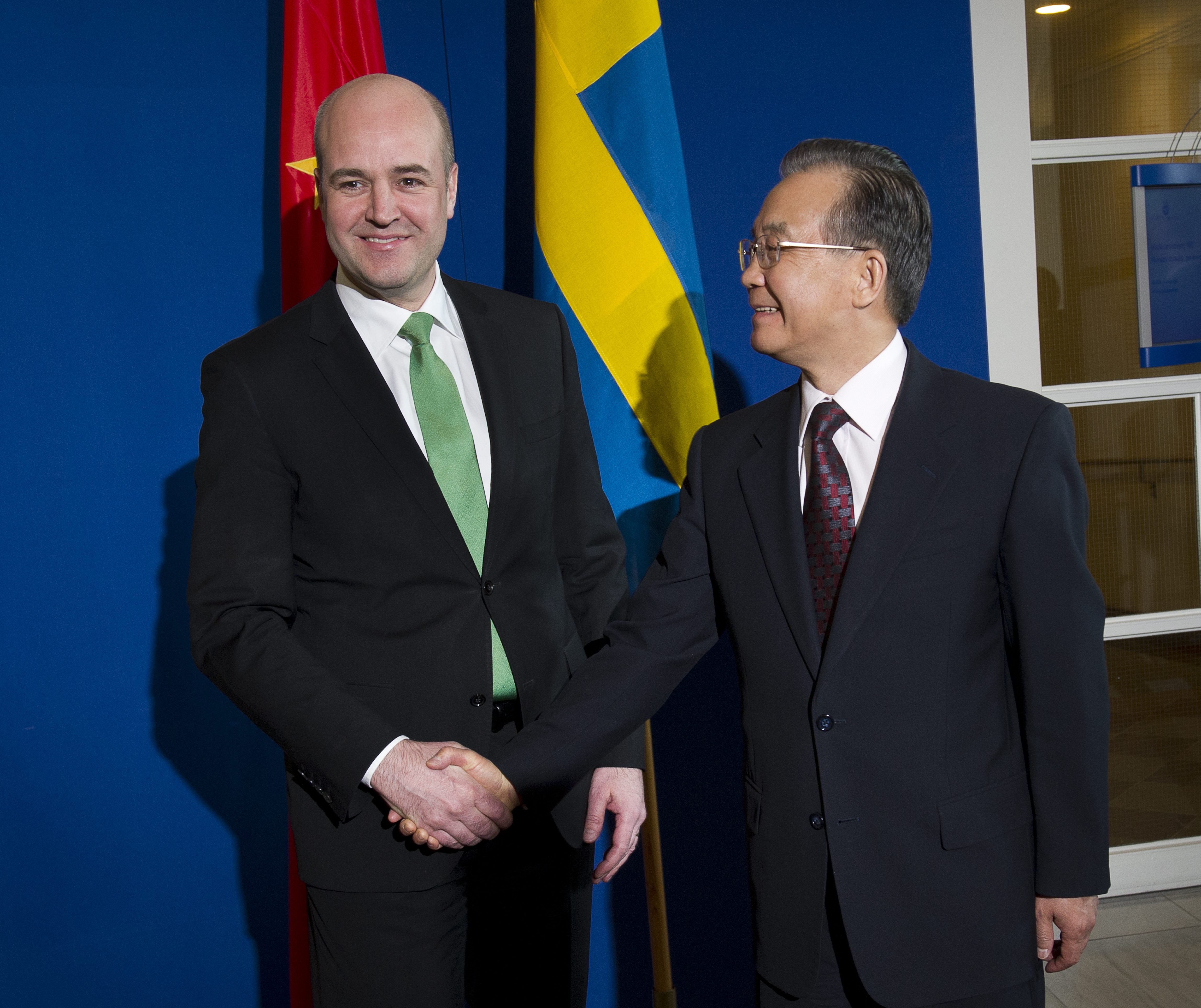 I april tog statsminister Fredrik Reinfeldt emot Kinas premiärminister Wen Jiabao för överläggningar på Rosenbad.