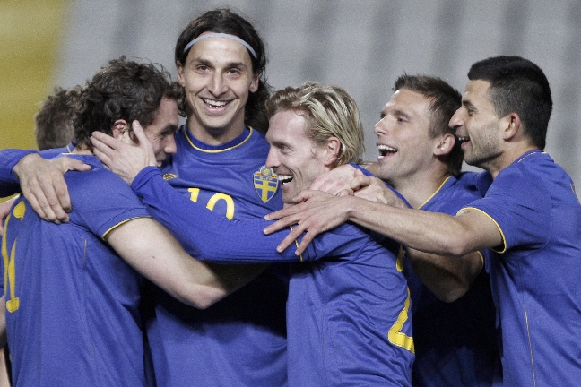 Zlatan Ibrahimovic tillsammans med sina adepter.