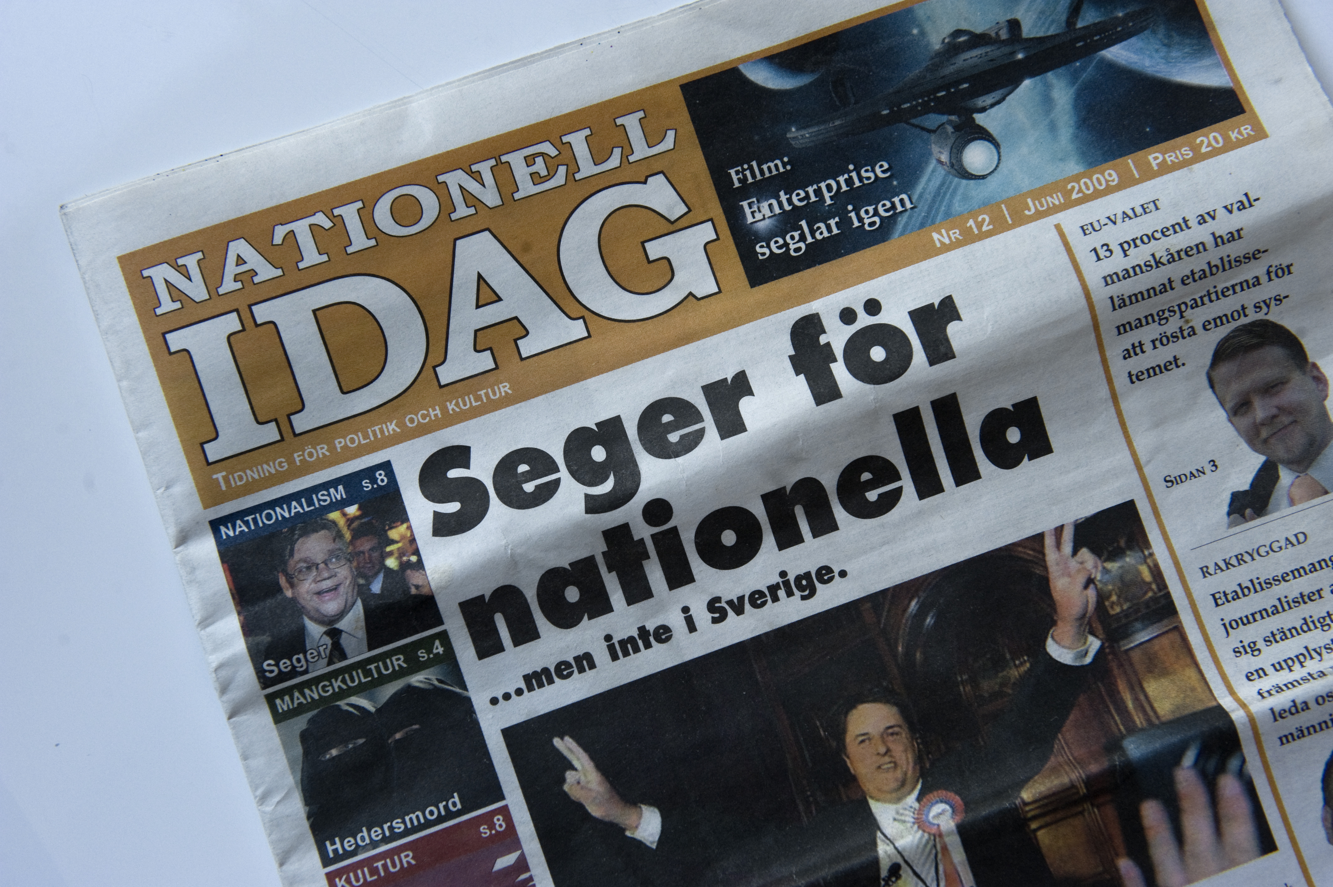 Tidningen Nationell Idag var tidigare Nationaldemokraternas partitidning.