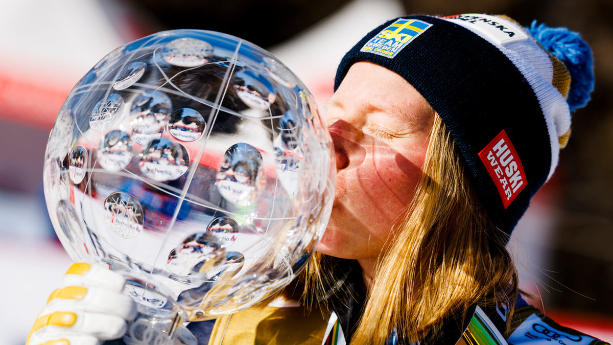 Sandra Näslund vann skicrossens totala världscup i fjol. Arkivbild.