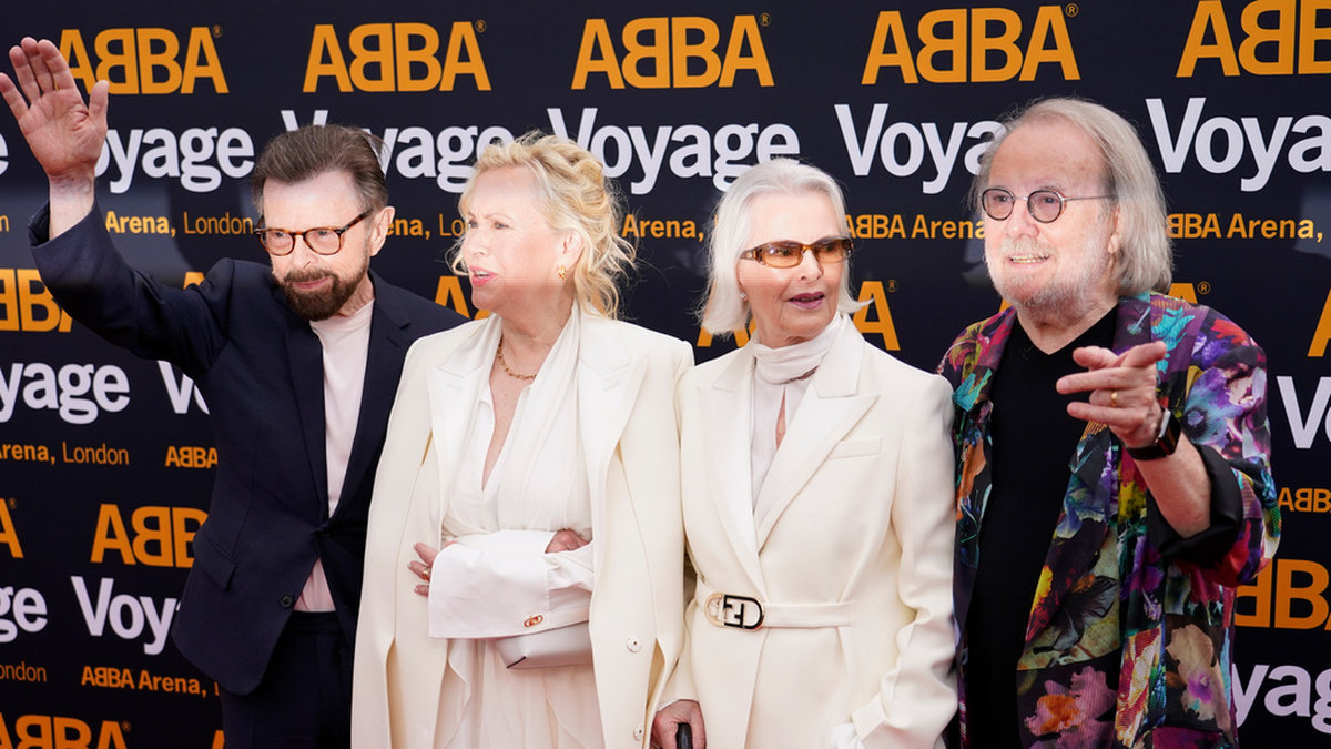 I maj 2022 hade den digitala föreställningen 'Abba voyage' premiär i London och gruppens medlemmar fanns på plats för att se yngre versioner av sig själva som avatarer. Arkivbild.