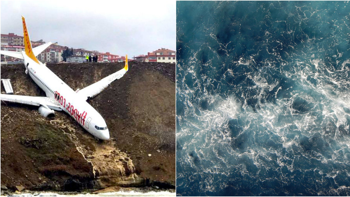 Flygplan fick kraschlanda i Turkiet i lördags natt.