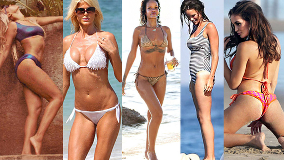 Arister, modeller, skådisar och prinsessor – här är de hetaste bikinikändisarna. 