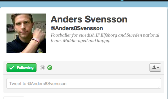 Allsvenskan, Twitter, IF Elfsborg, Anders Svensson
