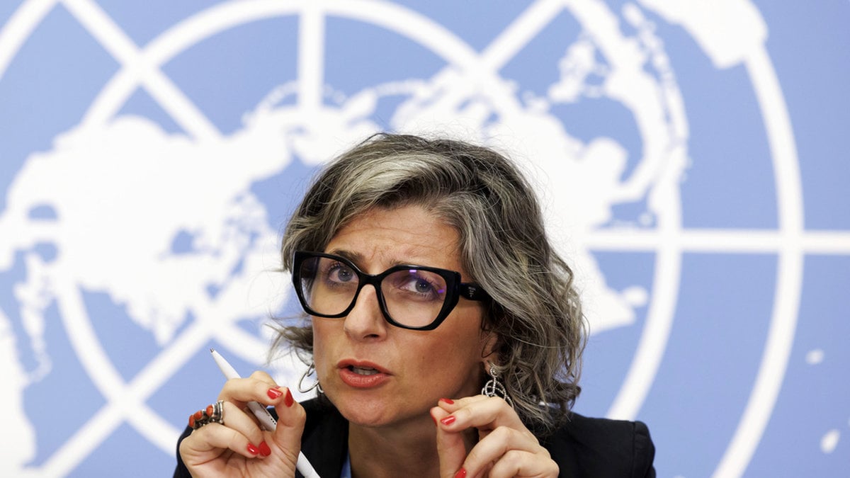 Francesca Albanese, FN:s särskilda rapportör för de ockuperade palestinska områdena, skriver i en ny rapport att Israel brutit mot lagar i FN:s folkmordskonvention under sitt krig i Gaza. Arkivbild.