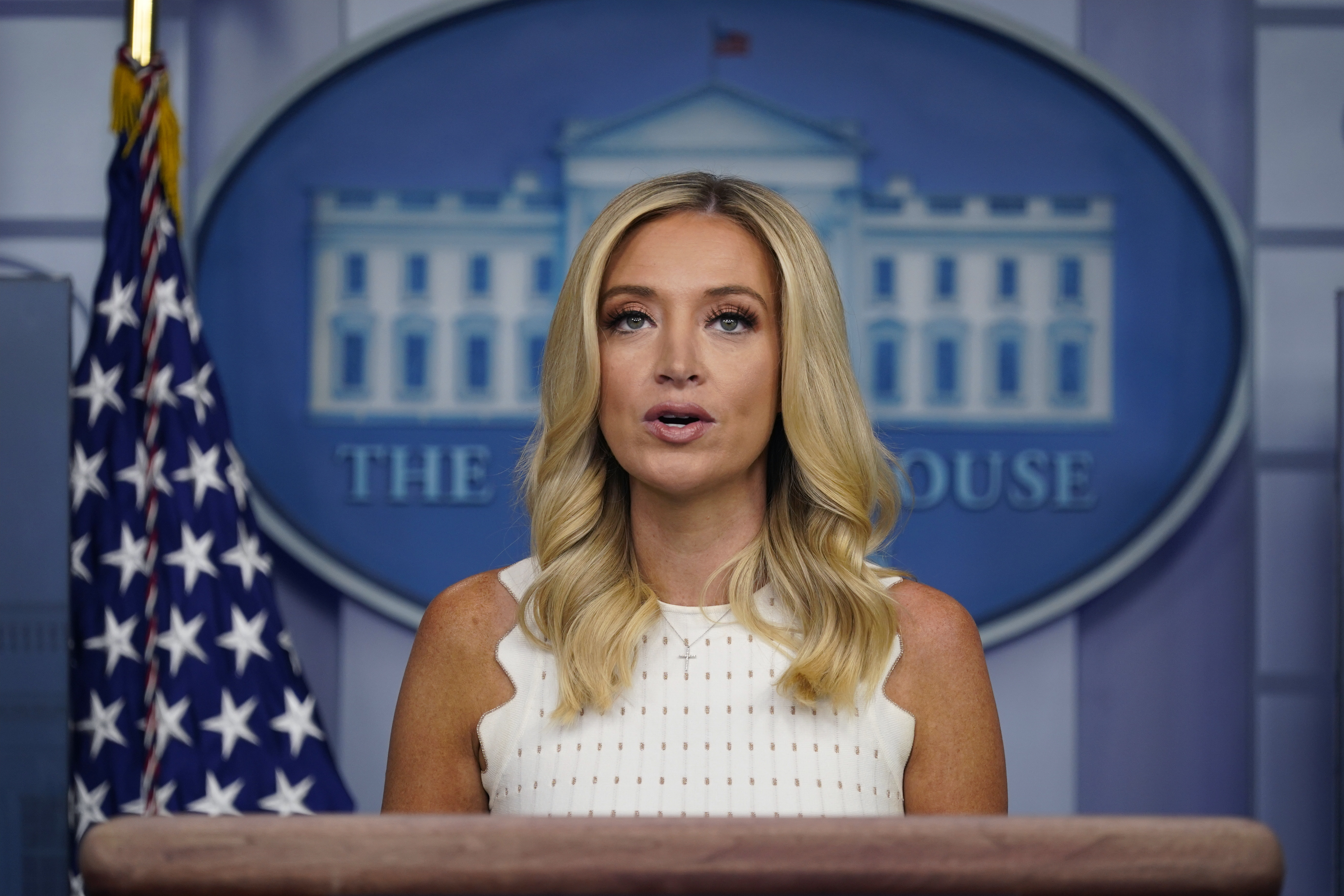 Kayleigh McEnany. Bildkälla: Evan Vucci/TT Kayleigh McEnany. Bildkälla: Evan Vucci/TT
