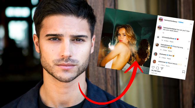 Eric Saade om Hanna Schönbergs avklädda bild