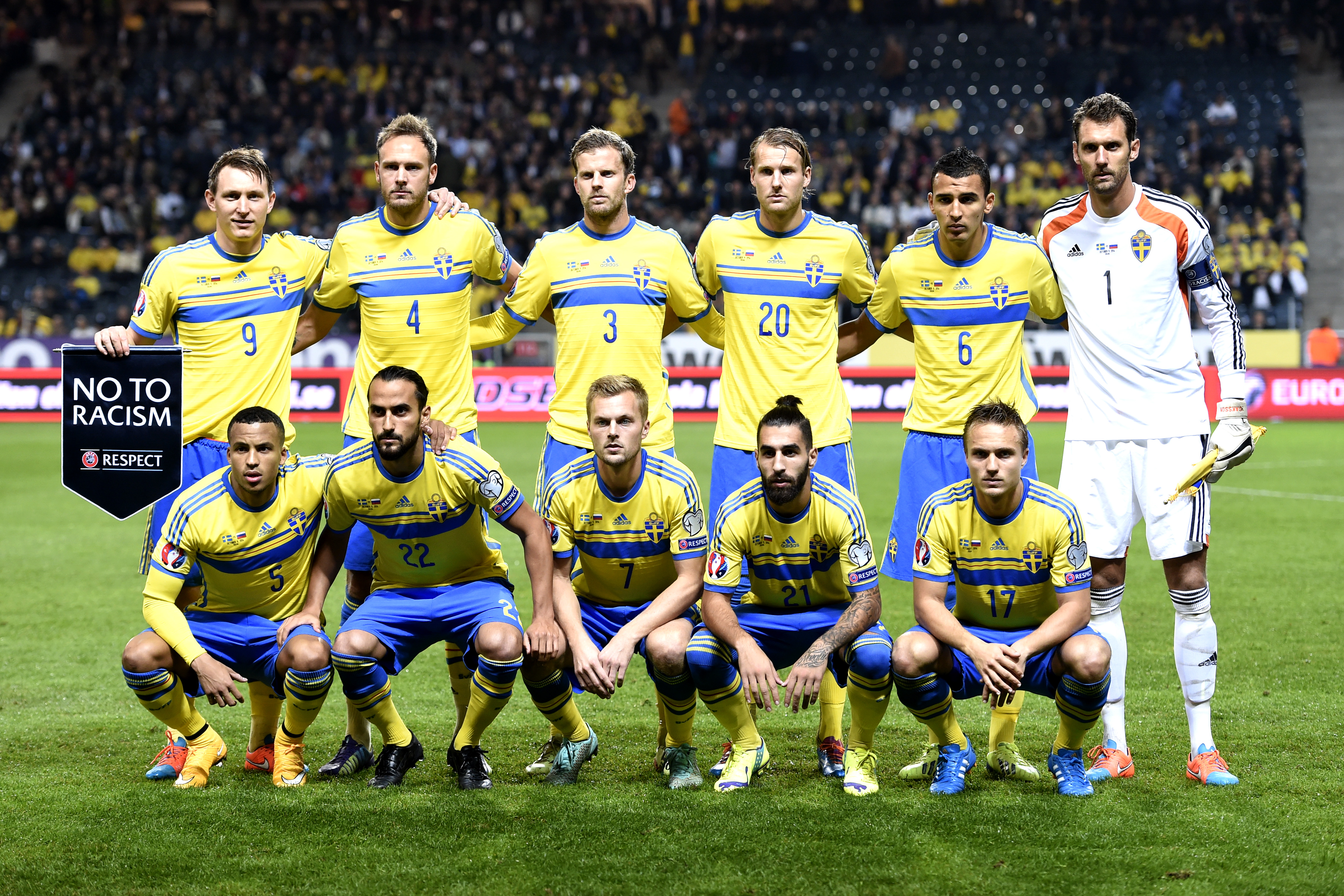 Den svenska startelvan. Den svenska startelvan.