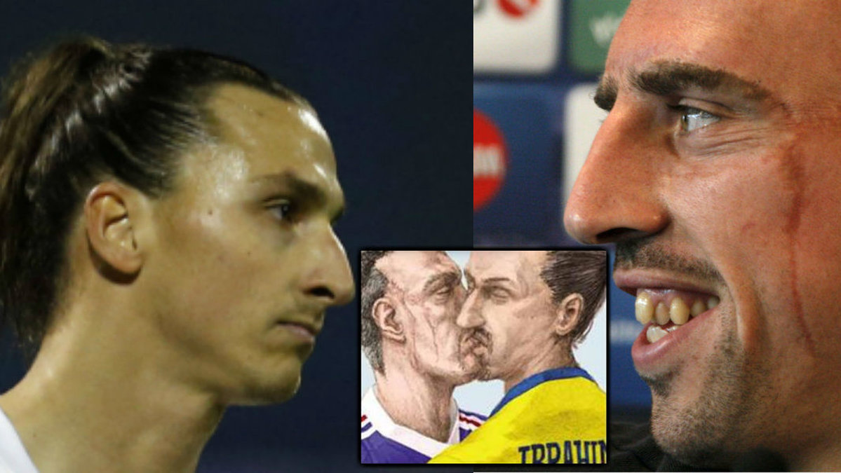 Norska tidningen Josimar har publicerat en hångelkarikatyr på Ribery och Zlatan.