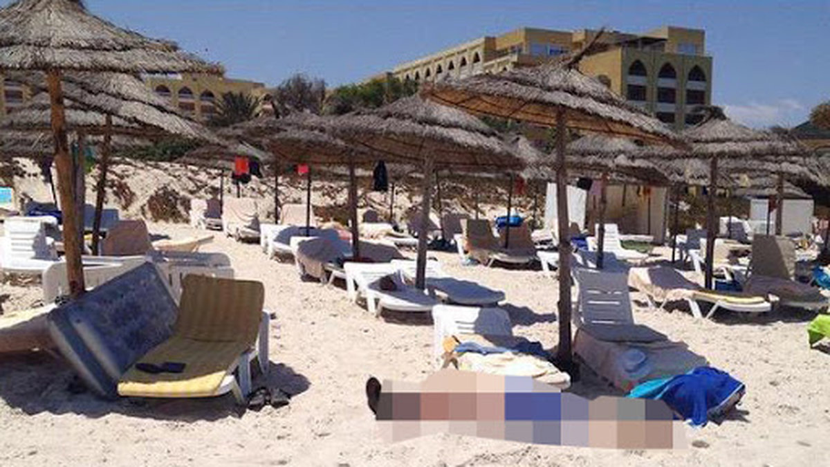 Attack mot turistort i Tunisien. 