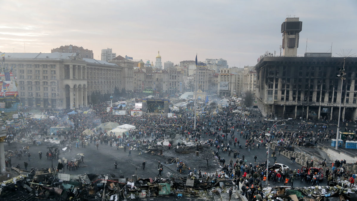Självständighetstorget i Kiev.