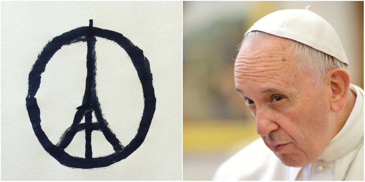 Terrorattackerna i Paris, Påven, franciskus, Krig
