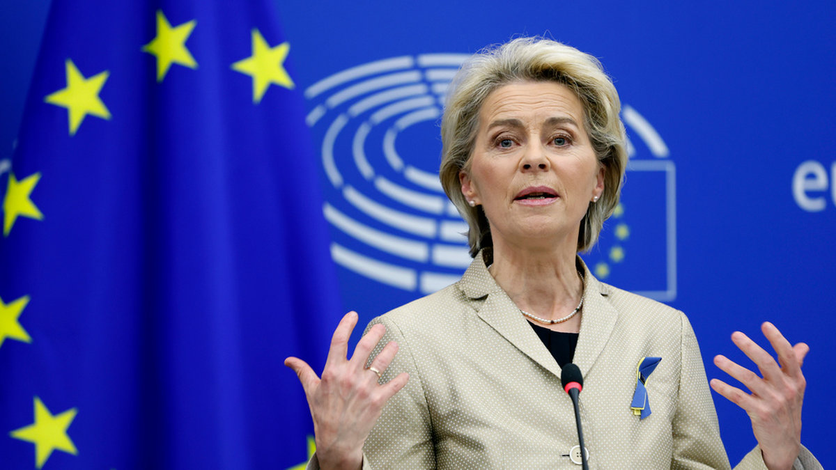 EU:s kommissionsordföranden Ursula von der Leyen. Arkivbild.