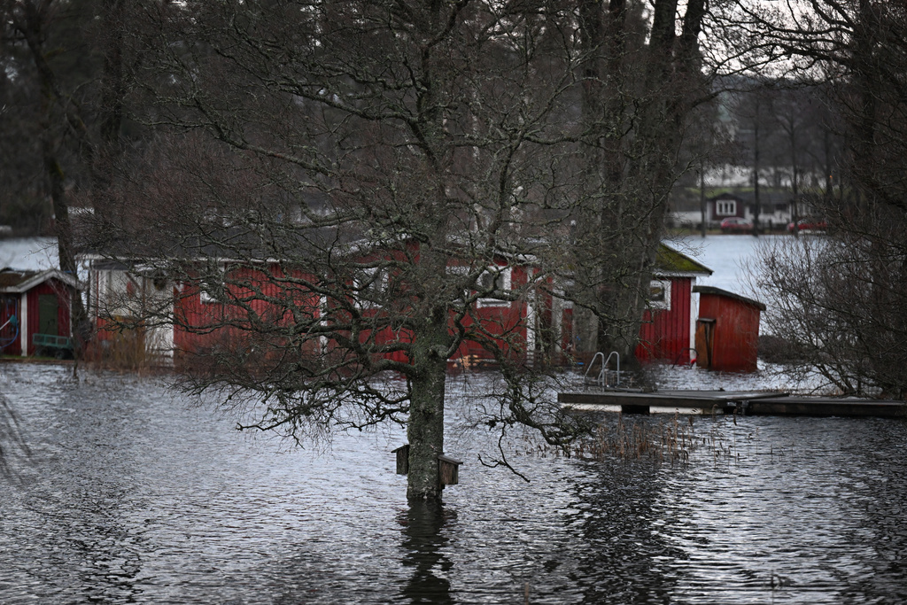 Området kring Marsjön och Mellsjön i Västergötland var en av de platser som drabbades svårt av översvämningar i januari. Arkivbild.