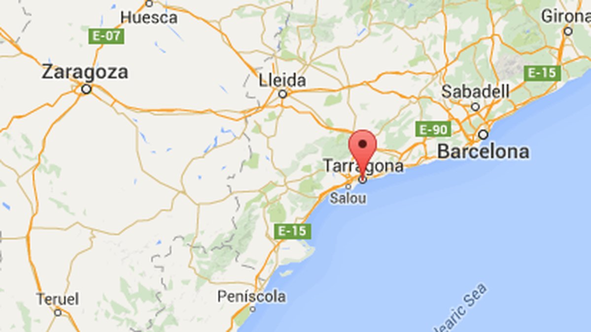 Omkring Tarragona skedde olyckan.