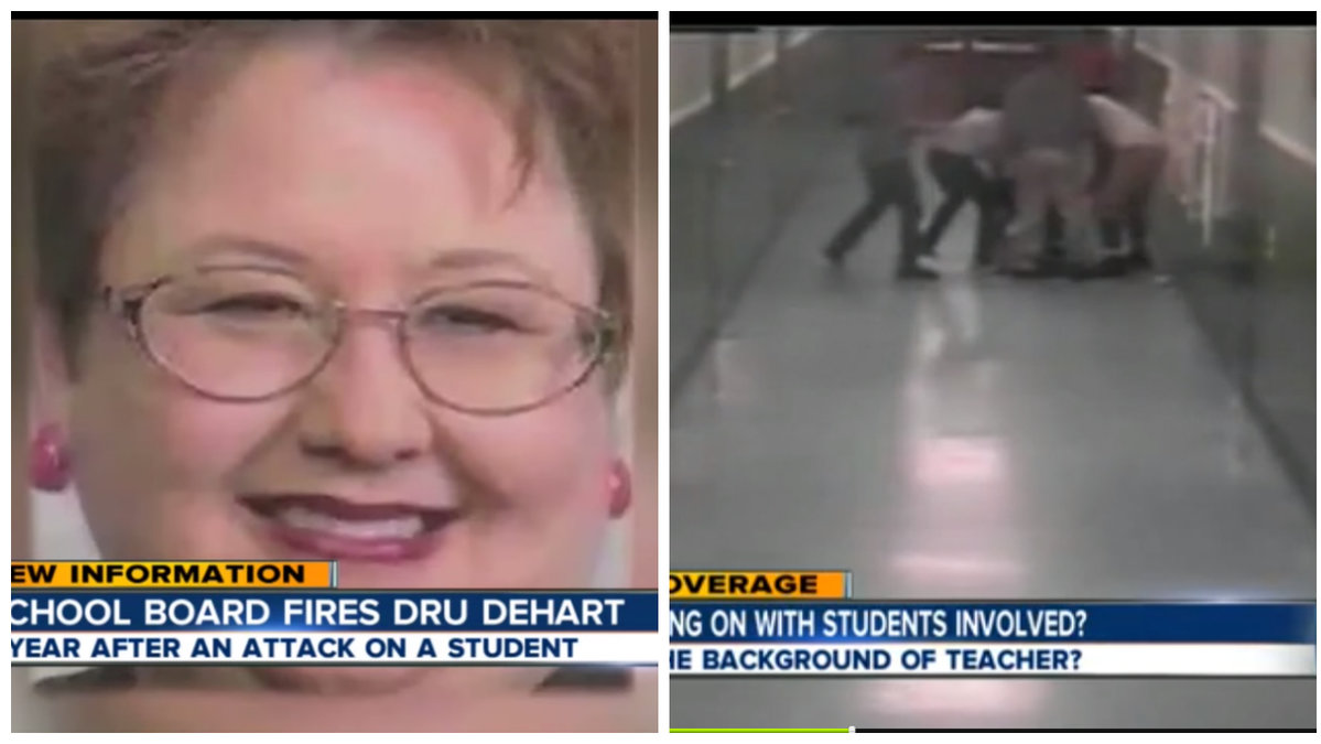 Ett år efter att ha beordrat en misshandel på elev får Dru Dehart sparken.