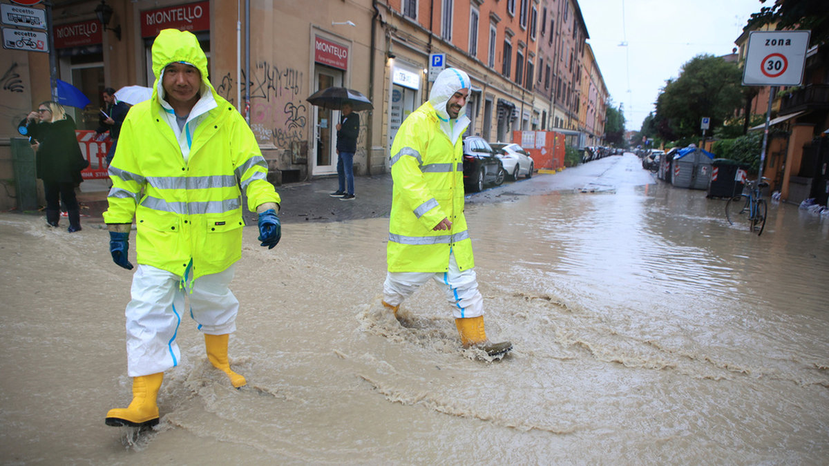 Regionen Emilia-Romagna i norra Italien har drabbats av svåra översvämningar den senaste tiden. I Bologna, ett par mil nordväst om Imolabanan.