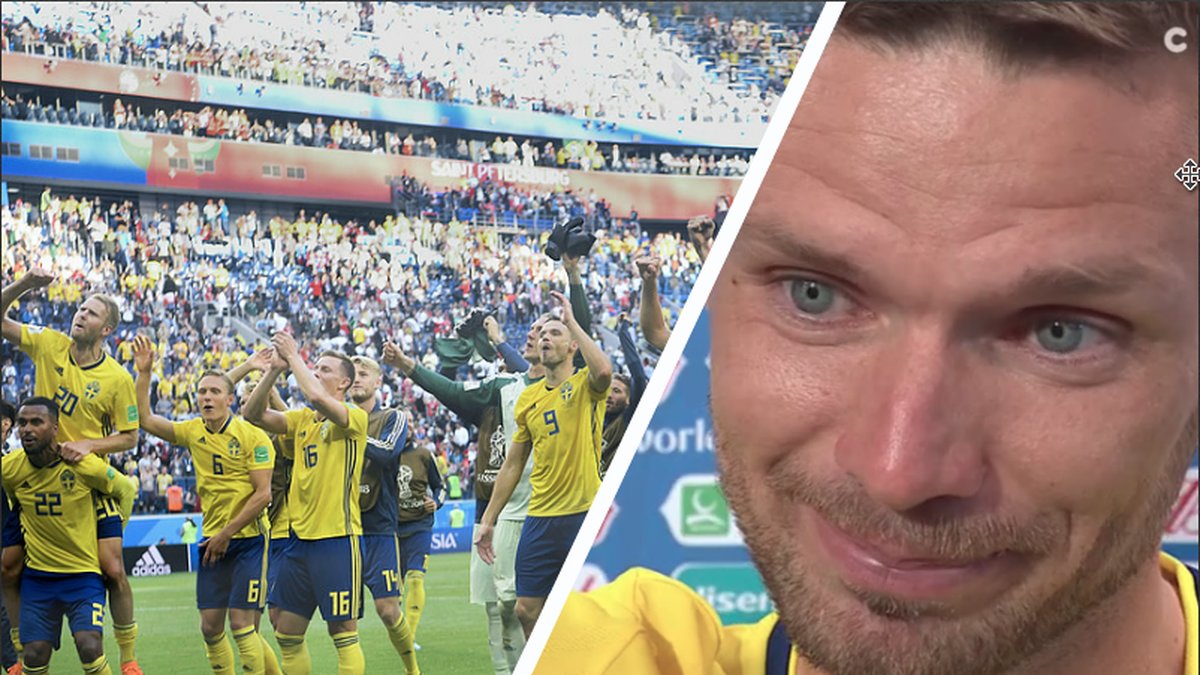 En gråtandes och rörd Marcus Berg efter segern mot Schweiz i VM