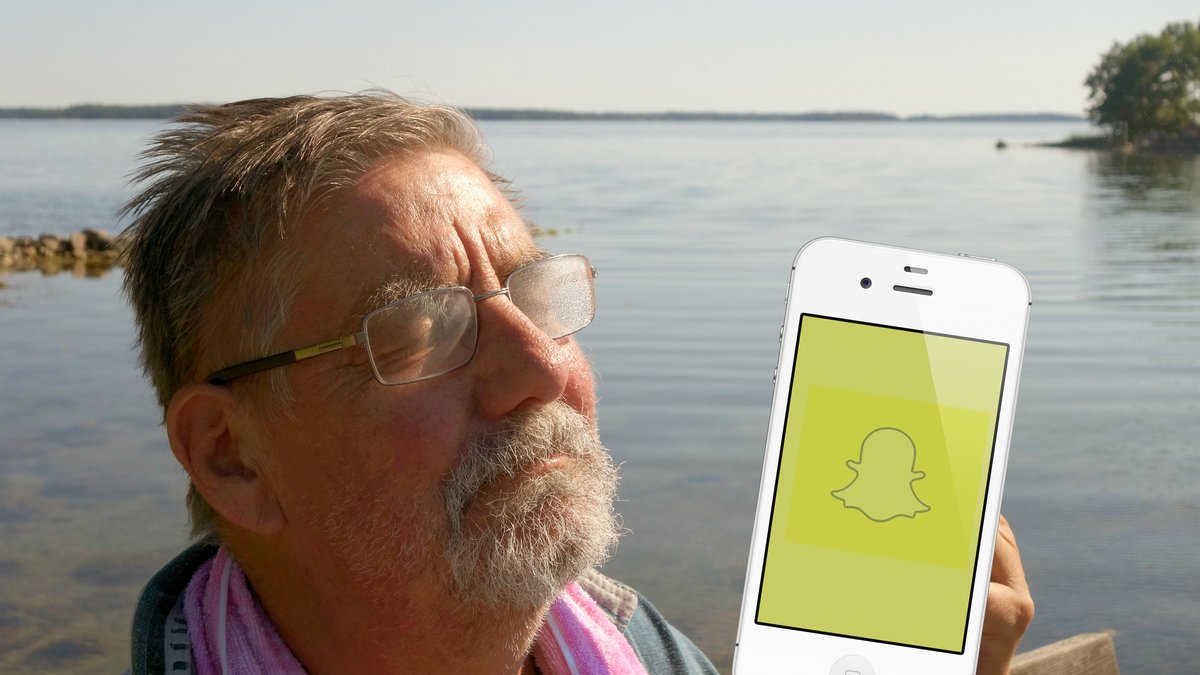 Allt äldre personer "smyger" sig in på Snapchat.