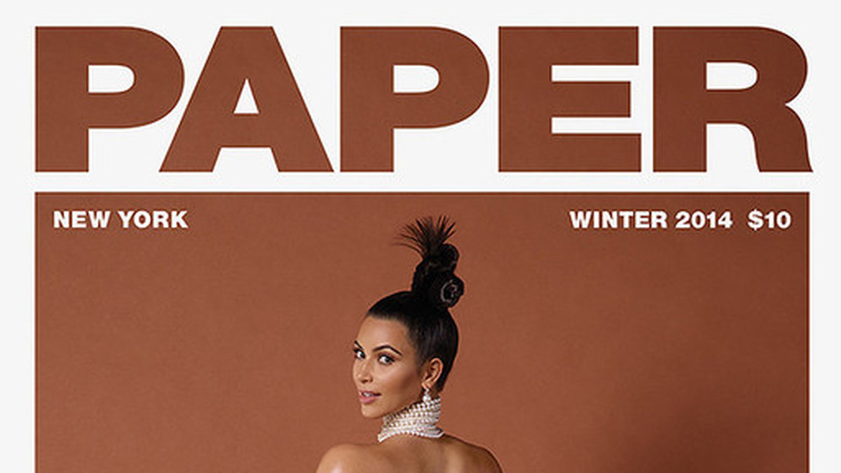 Kim Kardashian i ett försök att "riva nätet" med det här omslaget. 