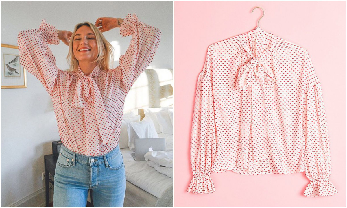 Blus med puffärm Blus med puffärm