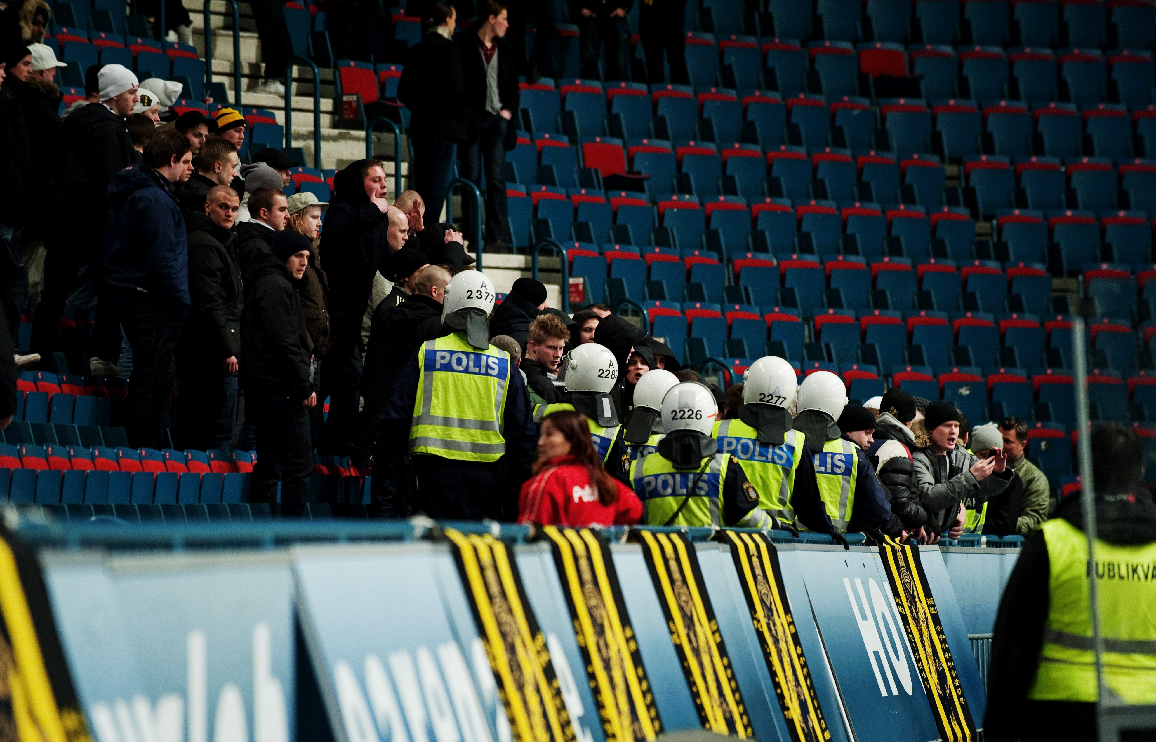 Irriterade AIK-fans.