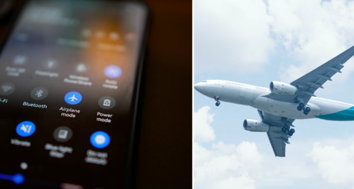 Mobiltelefon, Flygplan