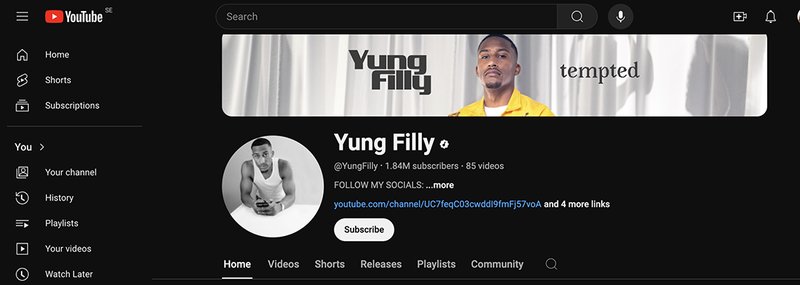 Yung Filly på YouTube Yung Filly på YouTube
