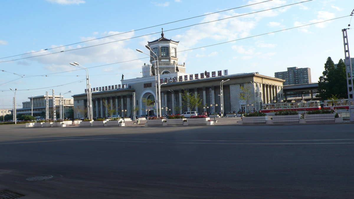 Tågstationen i Pyongyang.