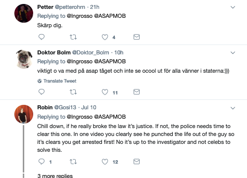 Inlägget möttes av många kritiska svar. Bildkälla: Twitter/ingrosso Inlägget möttes av många kritiska svar. Bildkälla: Twitter/ingrosso