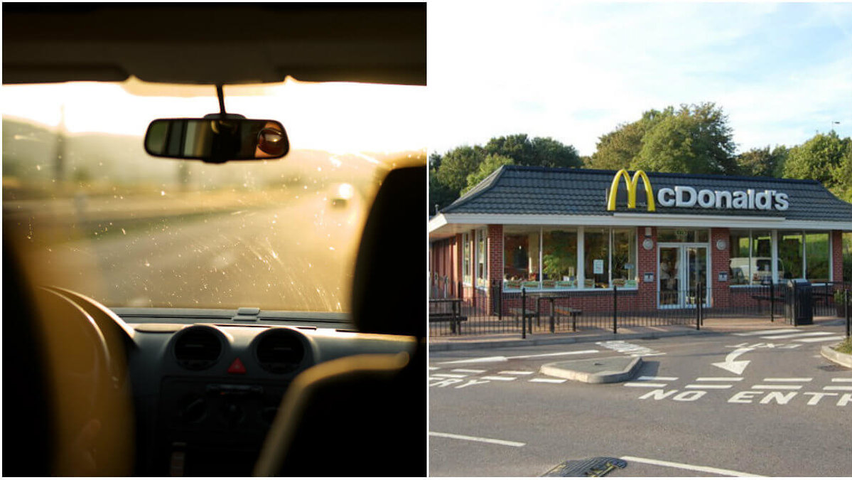 Det var cravings efter cheeseburgare från McDonald's som fick en åttaårig pojke att ta sin pappas bil och köra sig själv och sin yngre fyraåriga syster till snabbmatsrestaurangen.