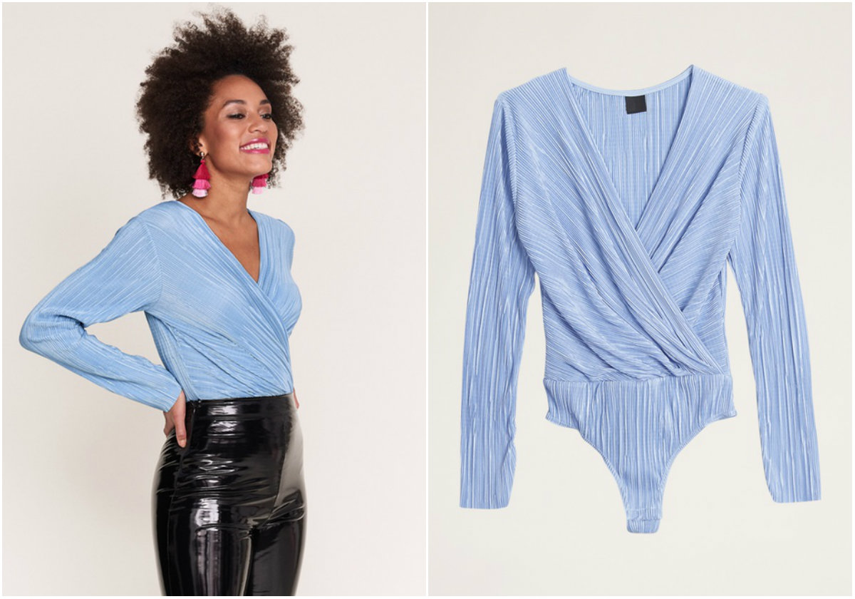 Pleated body i lila Gina Tricot Pleated body i lila Gina Tricot