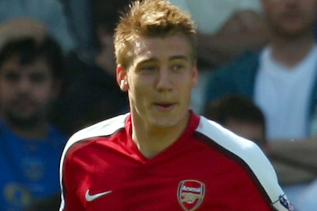 Nicklas Bendtner gav Arsenal ledningen i den första halvleken.