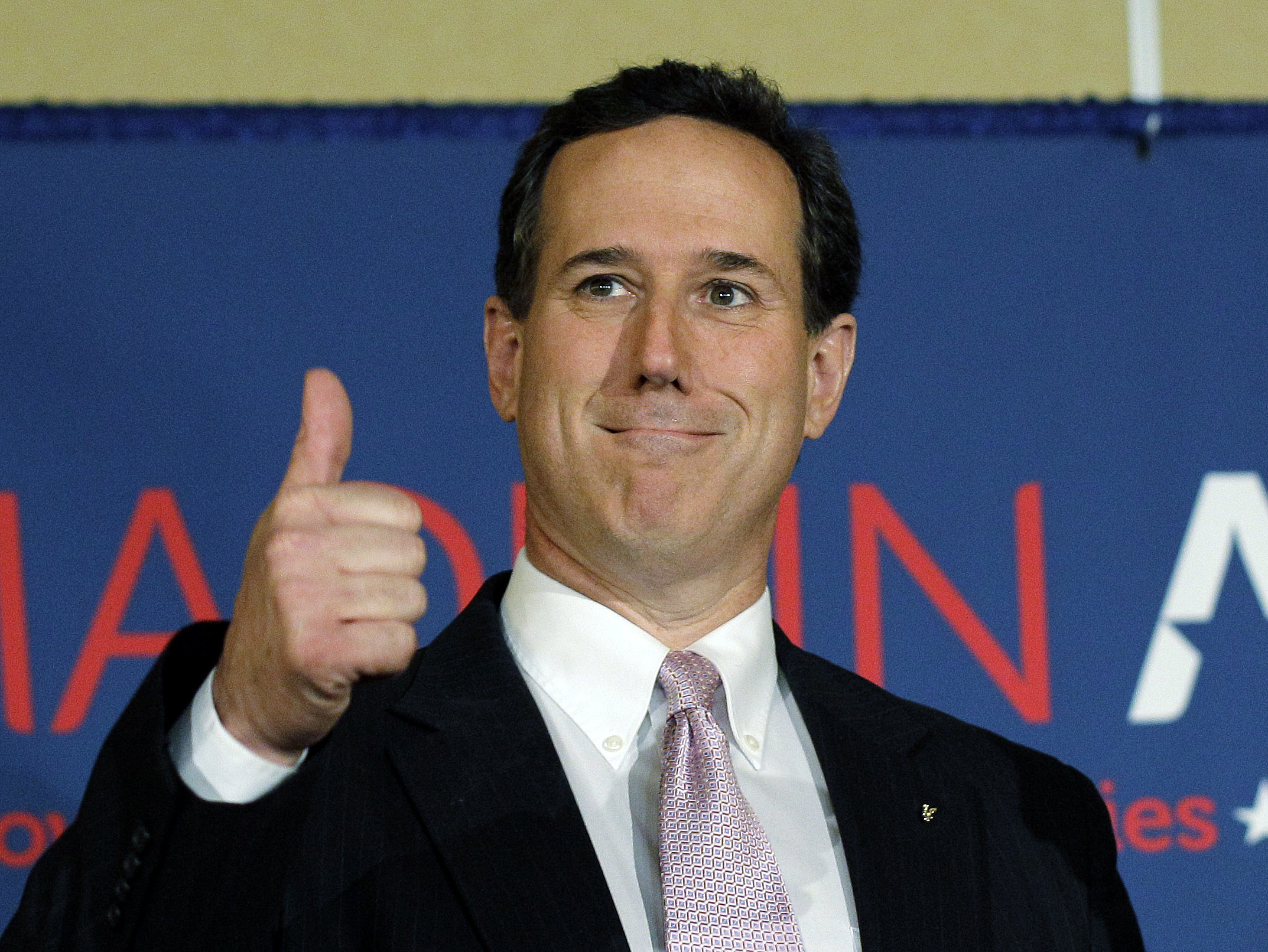 Tummen upp för Rick Santorum - åtminstone i sydstaterna. Nu är han de konservativa republikanernas tydliga alternativ.