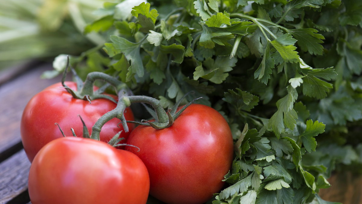 Tomater innehåller myxket lykopen.