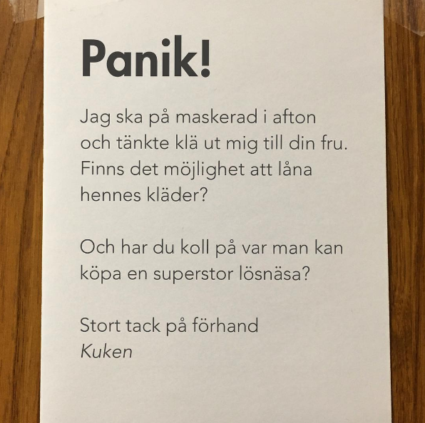 En lapp till grannarna En lapp till grannarna