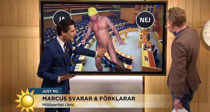 Marcus Oscarsson, Nyhetsmorgon, TV4, Nakenchock